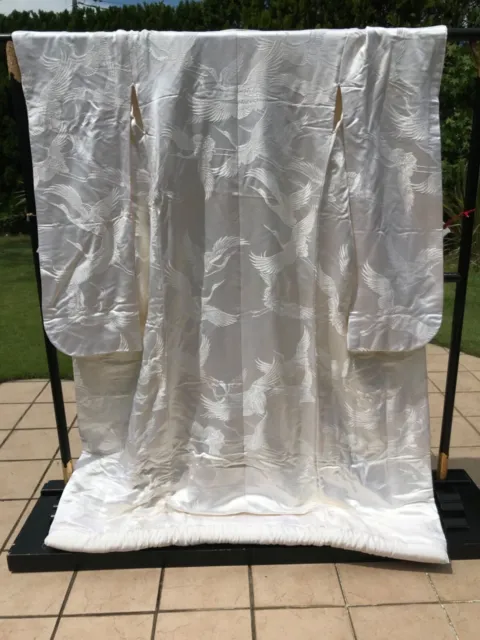 Kimono uchikake Shiromuku pure white bridal dress wedding dress Used From Japan