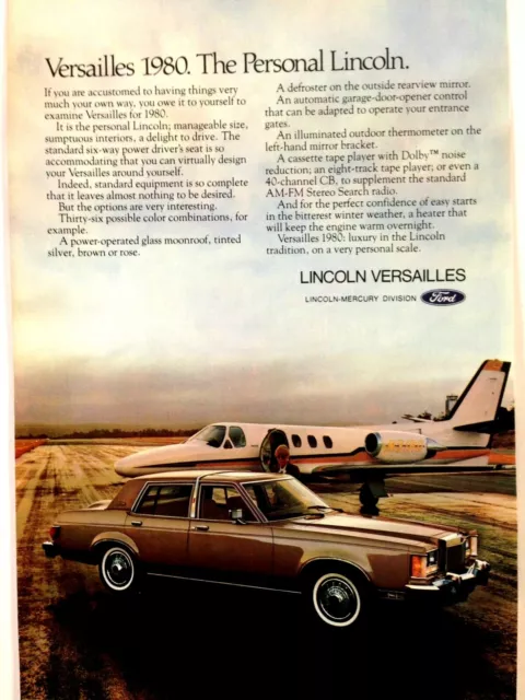 1980 Lincoln Versailles Print Ad