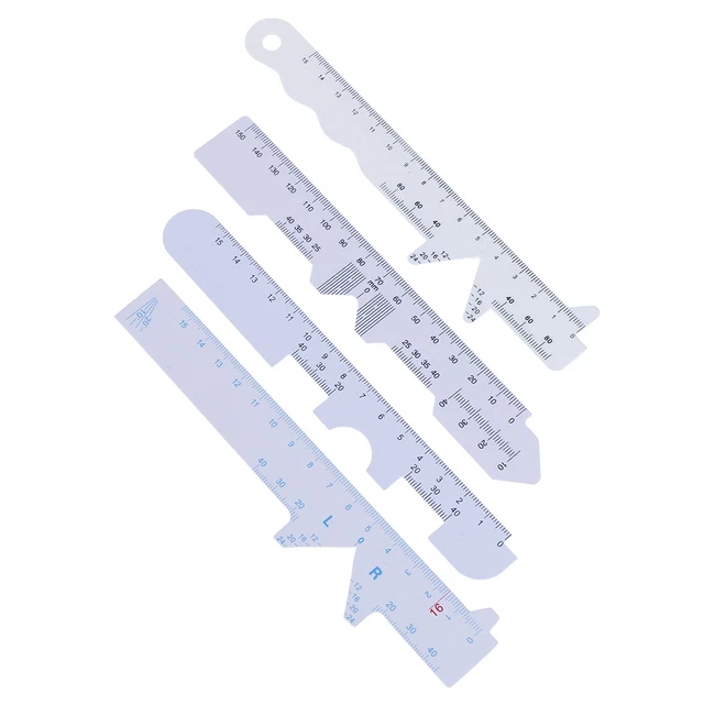 4 TYPES 4X/SET White Eye Straight Edge PD Ruler Pupillary Distance ...