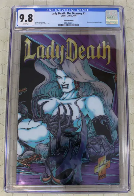 LADY DEATH the ODYSSSEY #1 CGC 9.8 (1996) PREMIUM EDITION Chromium cover (Chaos!