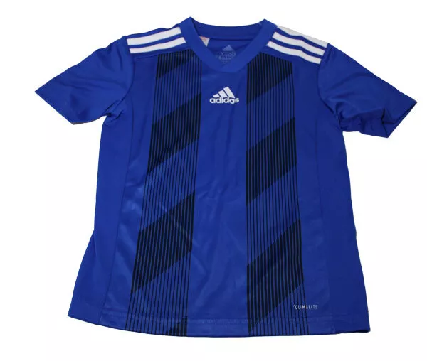Jungen  T-Shirt Shirt Adidas  Jungen Dp3200 Striped 19  Blau Schwarz Trikot 116