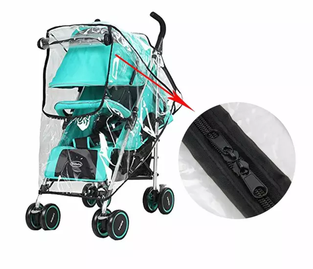 Zipper Rain Wind Cover Shield Protector for Delta Infant Baby Child Strollers