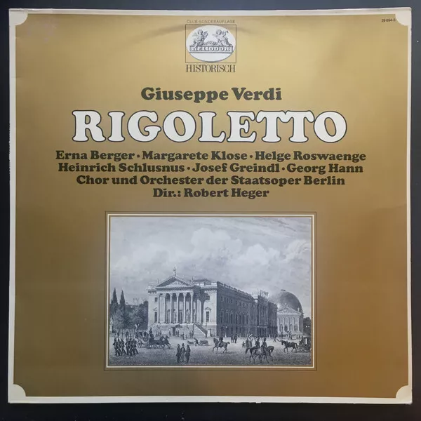 Giuseppe Verdi, Robert Heger, Erna 2xLP Mono Club Gat Vinyl Schallplatte 201007