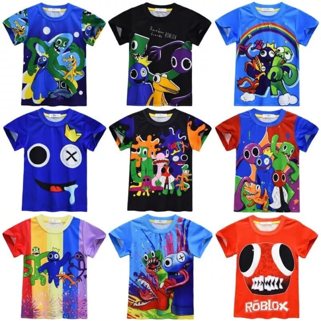 T-shirt gioco Rainbow Friends bambini ragazzi ragazze maniche corte maglietta top