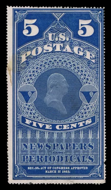 Genuine Scott #Pr5 Mint Ngai 1875 Newspaper - Scv $225 - Priced To Sell