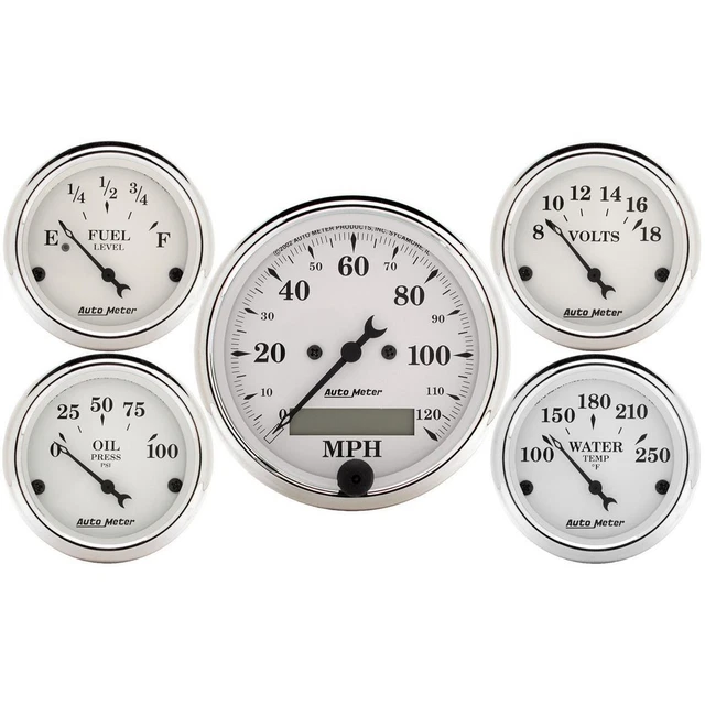 AutoMeter 1602 GAUGE KIT, 5 PC., 3 1/8" & 2 1/16" , ELEC. SPEEDOMETER, OLD TYM