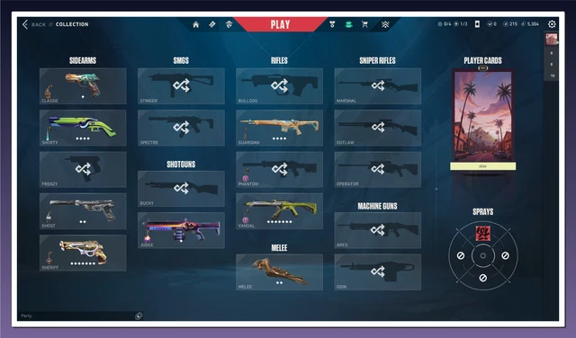 Compte Valorant Avec Skins Rares - Prime Vandal, Celestial Fan, Imperium Sheriff, Compte Neuf/non Utilisé
