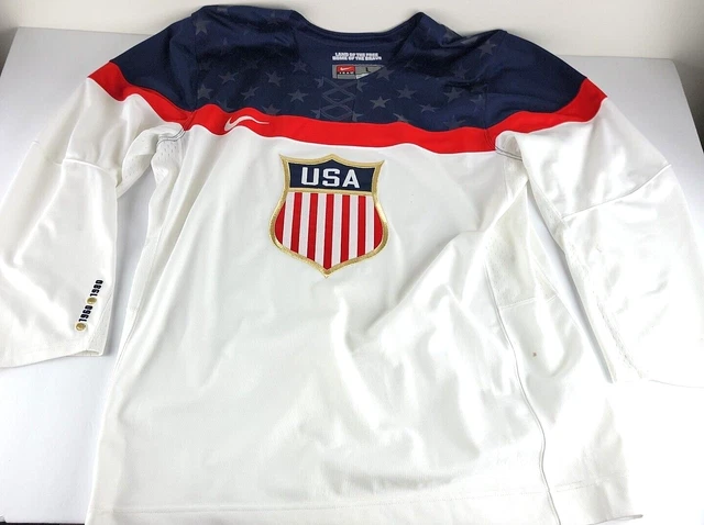 Nike Team USA Hockey Jersey Large Olympics 2014 Sochi Russia
