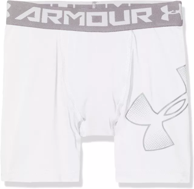 Under Armour Boy Underpants Underwear Mid Short Short Pants, Bianco, S / M