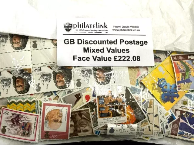 GB (FV £222.08) Bag of Mixed MNH Commemorative Stamps for UK Postage Use