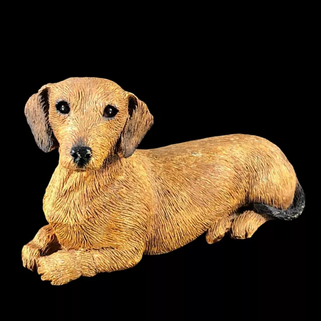 VTG 1996 Brue Sandicast Red Dachshund Dog Figure M158 AS IS