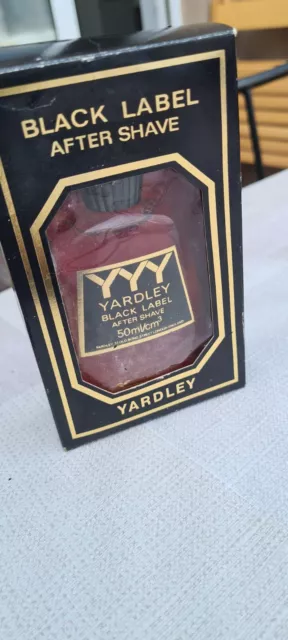 Vintage YYY Yardley Black Label After Shave 50ml Original box, New