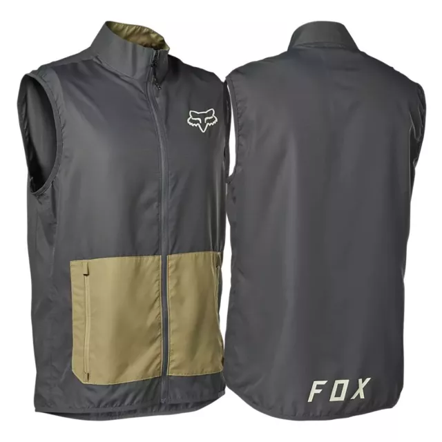 Fox Racing Mens Ranger Wind MTB Vests-Dark Shadow-Small