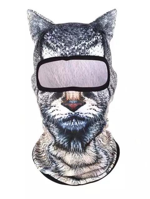 CUTE CAT PATTERN Printed Sun Protection Headgear Balaclava Cap, UPF50 ...