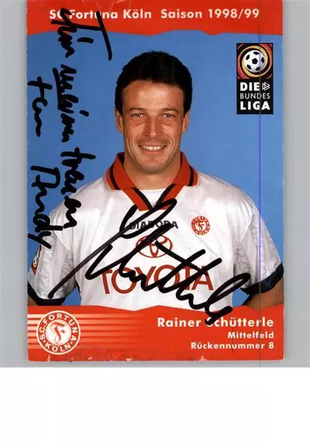 50313381 - Schuetterle, Rainer mit original Unterschrift Fussball