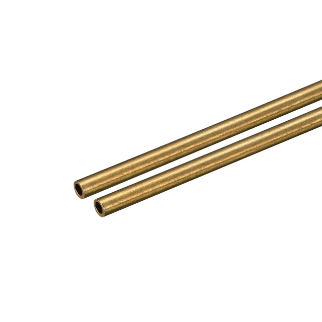 Tubo rotondo ottone 3 mm OD 0,5 mm spessore parete 250 mm lunghezza tubo 2 pz