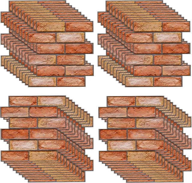 40 Pannelli Decorativi 3D Effetto Mattone - Carta Da Parati PVC Impermeabile Per Pareti