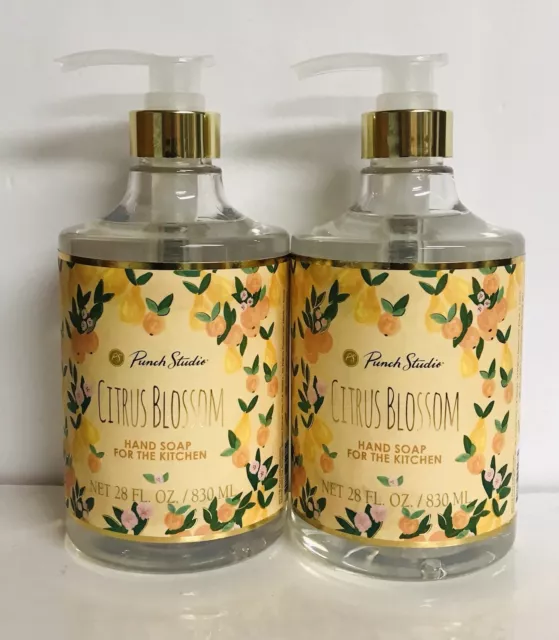 2 Bottles Punch Studio ~ Citrus Blossom Moisturizing Hand Soap 28 fl oz each