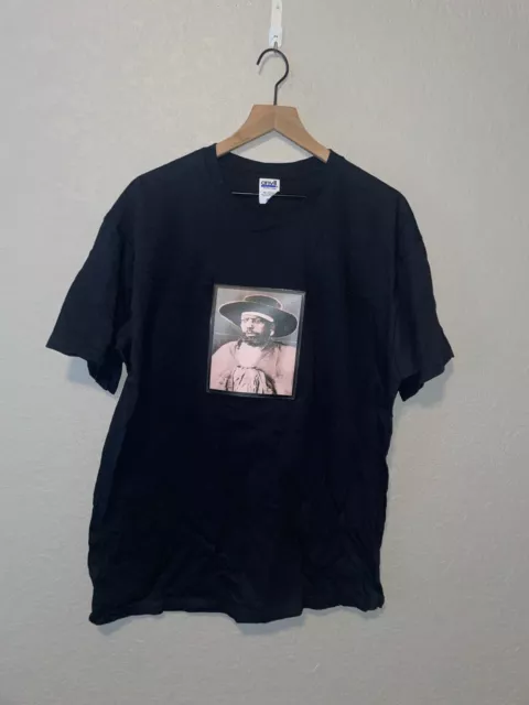 Y2K Menelik II Emperor Of Ethiopia Graphic Black Shirt 2000s XL