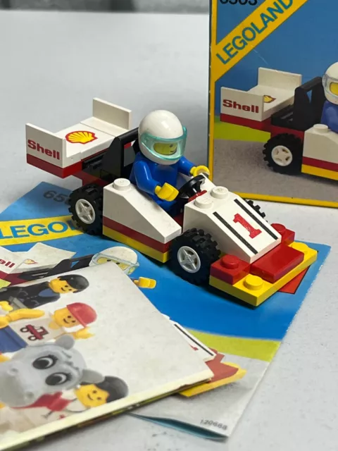 LEGO 6503 Sprint Racer Shell Race Car w/ Box Instructions Vintage 1988 Legoland 2