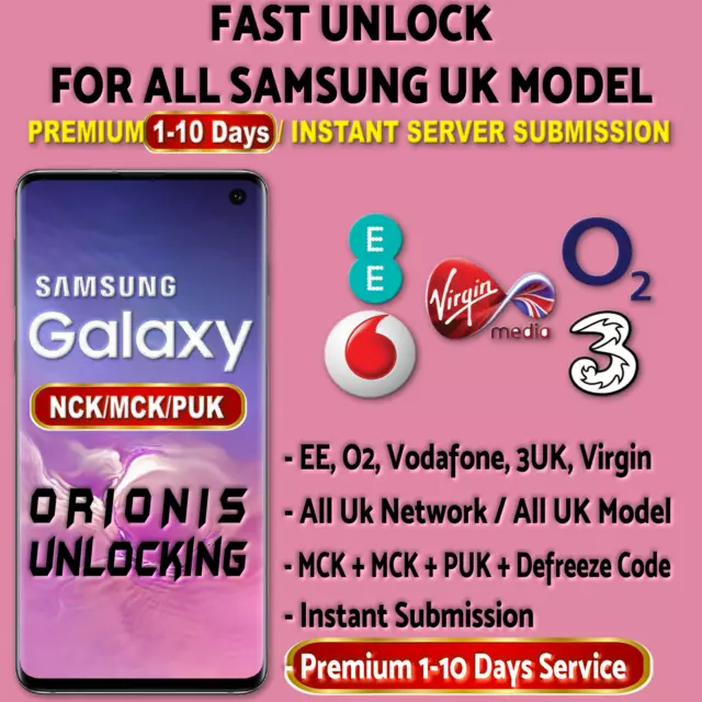 Samsung Unlock Code S22 S21 S20 S10 S9 Mck Puk Ee O2 Vodafone Unlocking