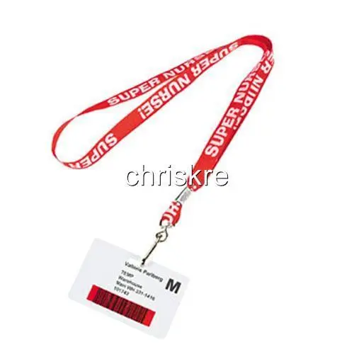 Red Super Nurse Nursing ID Identification Lanyard Badge Holder RN LPN CNA Gift
