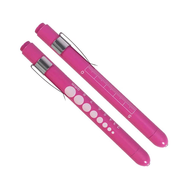 Aokin Pen Light with Pupil Gauge, Reusable LED Penlight Medical for Doctor Nurse