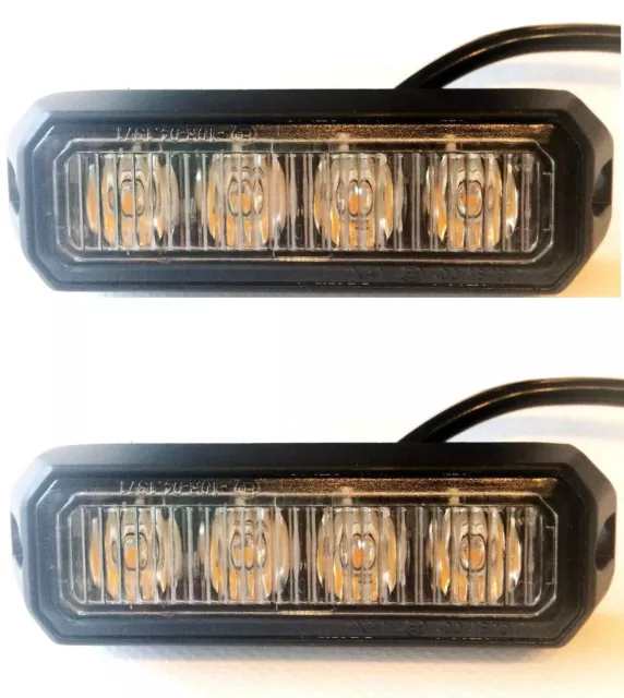 2x LED Frontblitzer 95x28x19 12V 24V PKW LKW Traktor Bagger R65 R10 Heckblitzer