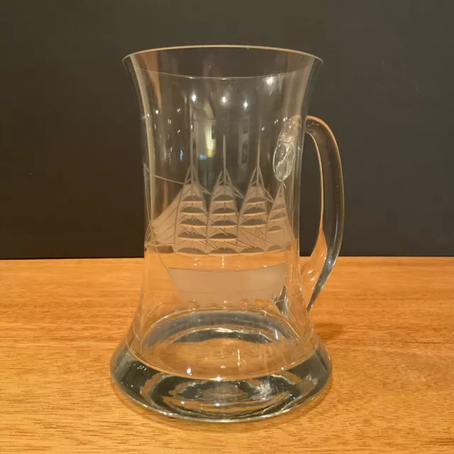 Beautiful Toscony Clipper Large Bottom Itched Beer Mug