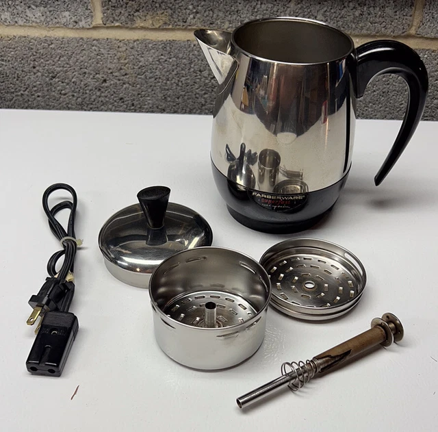VINTAGE FARBERWARE SUPERFAST Coffee Maker Percolator Electric No.134B