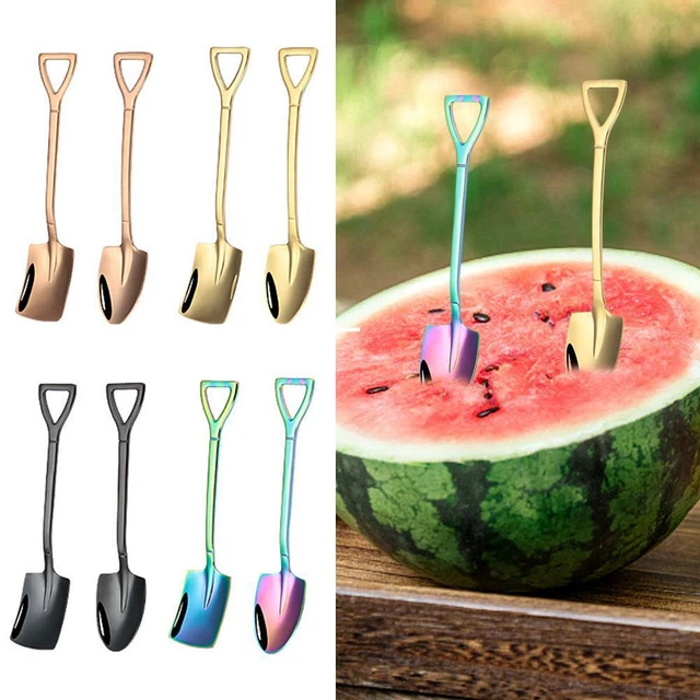 Stainless-Steel Shovel Teaspoon Ice Cream Coffee Watermelon Spoon Dez