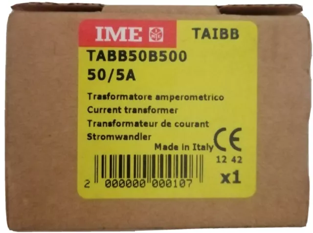 Trasformatore Amperometrico IME TABB50C250 250/5A