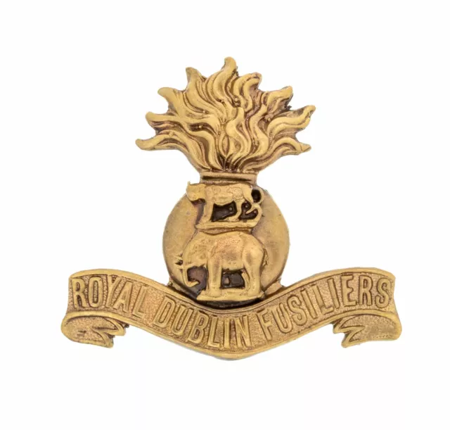 ROYAL DUBLIN FUSILIERS Cap Badge Brass Metal $19.07 - PicClick