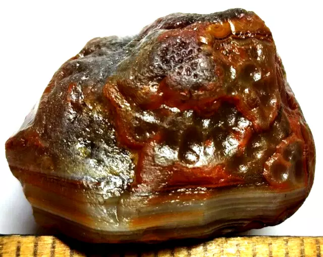 Lake Superior Agate 0.65 oz 'WATER LEVEL WRAPPED' Rough Minnesota Gem - upnorth