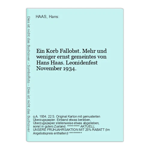 A / One Basket Fallobst. Mehr And Less Ernst Gemeint Haas, Hans