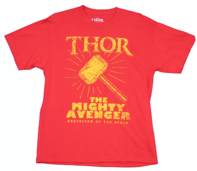 Thor Marvel Comics Adult New T-Shirt - The Mighty Avenger Hammer Distressed