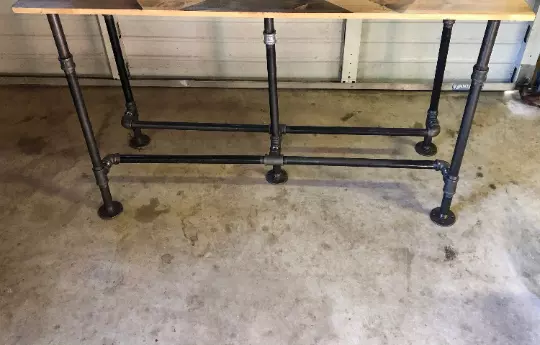 Industrial Pipe Table- 3/4” X 66” long X 24” wide X 30” tall, Table Base Kit