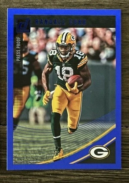 2018 Donruss RANDALL COBB Press Proof Blue Parallel card PACKERS