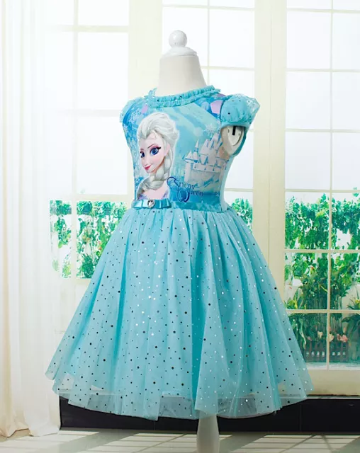 FROZEN VESTITO tut Compleanno Bambina 2 10 Y Anni Girl Birthday