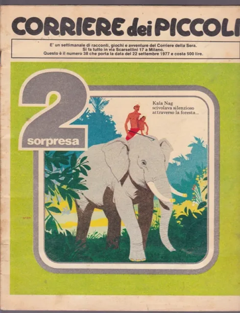 Corriere Dei Piccoli 1977  Nr.38 (Bruno Bozzetto - Poster Agostini Yamaha 500)