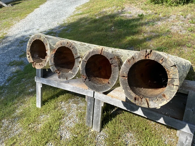 4 Antique C.1910 Wood Columns, Hollow, 92"H ~ Salvaged Portland, ME 8