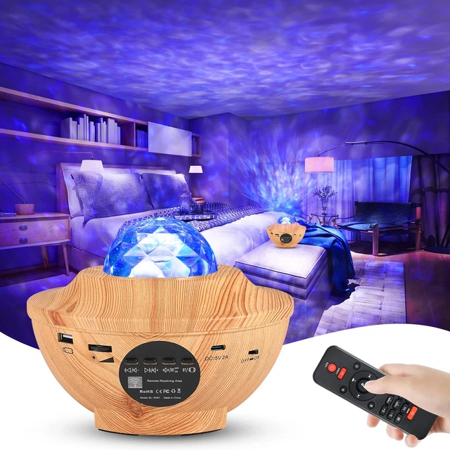 GALAXY PROJECTOR NIGHT Light Starry Star Moon Bluetooth Music Lamp w
