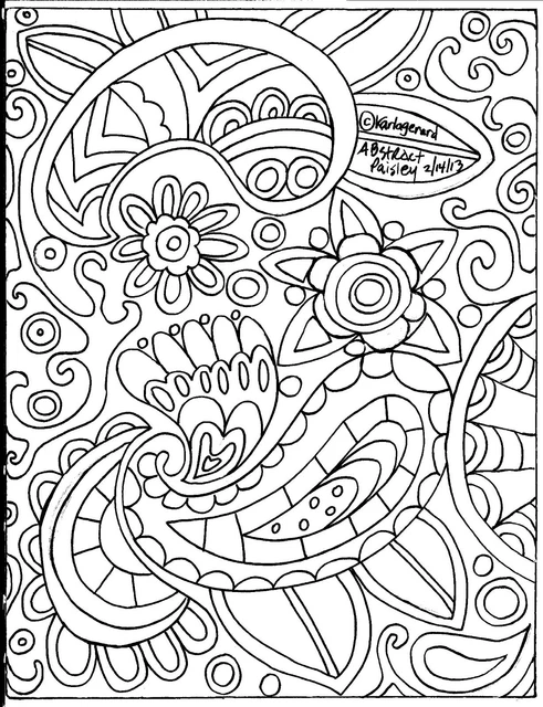 RUG HOOKING CRAFT PAPER PATTERN Abstract Paisley FOLK ART PRIM Karla Gerard