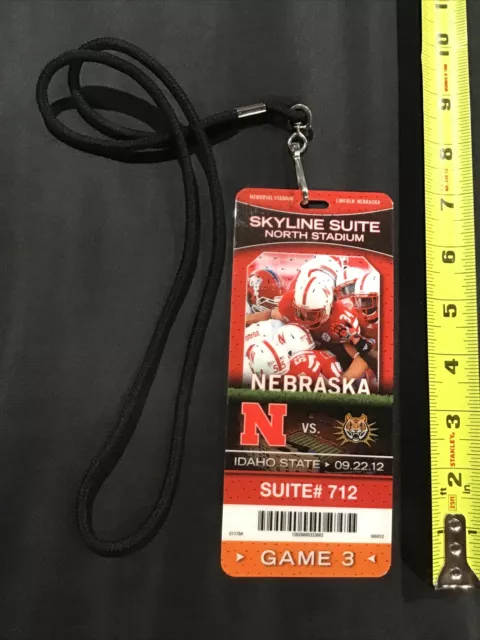 2012 Nebraska Cornhuskers v Idaho State College Football Suite Ticket Pass