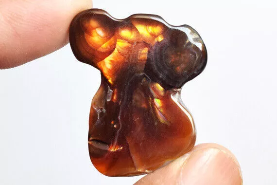 25 Cts Agate de Feu Mexicaine Naturelle Pierre Précieuse Lâche Fantaisie Brute 3