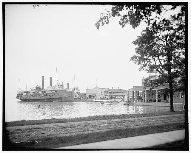 FOX'S DOCK, PUTINBAY, Ohio c1900 Old Photo EUR 6,19 PicClick FR