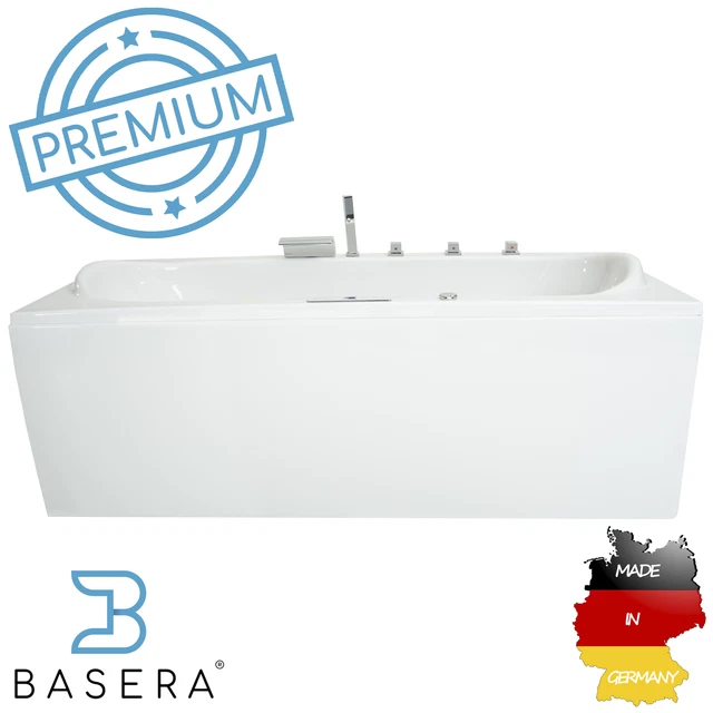 Bañera de hidromasaje interior Basera® PREMIUM Palau 177 x 78 cm con 20 masajes...