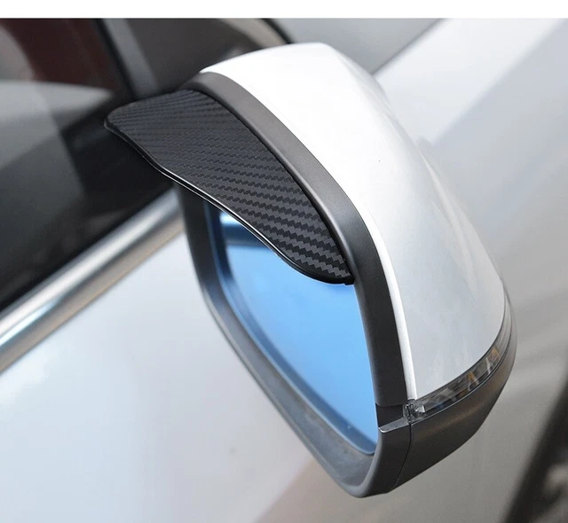 2-Pack Carbon Fiber Car Rear View Side Mirror Rain Board Eyebrow Guard Sun Visor