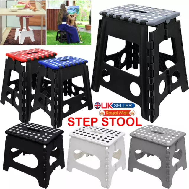 Large Small Step Stool Folding Foldable Multi Purpose Heavy Duty Home Kitchen UK