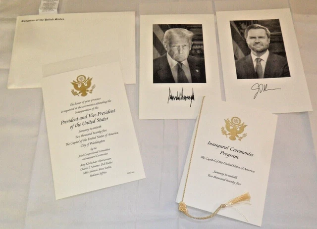 DONALD TRUMP 2025 Inauguration Invitation and Program Packet - Official ...